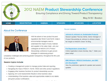 Tablet Screenshot of productstewardship.naem.org